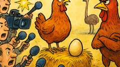 Anedota: Uma galinha põe um ovo gigante