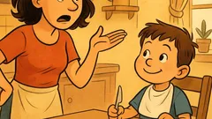 Piada: Mamãe, por que engoliu as moedas?