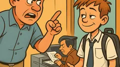 Piada: Filho repete e culpa professor