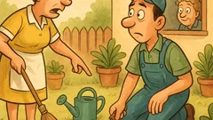 Piada: A empregada chama o jardineiro...