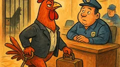 Piada: O galo foi à delegacia?
