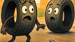 Piada: O que o pneu da frente falou?