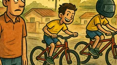 Anedota: Pai, vou andar de bicicleta...