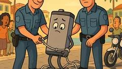 Piada: Por que a polícia prendeu a bateria?