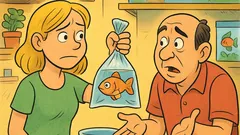 Piada: Uma loira compra um peixe...