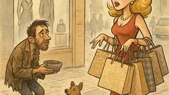 Anedota: Mendigo aborda loira da Daslu